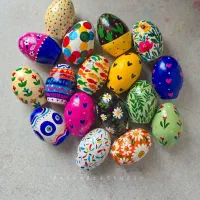 تخم مرغ رنگی سفالی عید|صنایع دستی و سایر لوازم تزئینی|تهران, بهداشت|دیوار