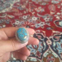 انگشتر نقره مردانه فیروزه|کلکسیون اشیاء عتیقه|پارس‌آباد, |دیوار