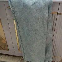 شلوار نیم بگ رنگ ابی یخی