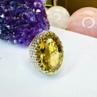 انگشتر فوق کلکسیونی گوهرسنگ سیترین کوارتز جواهری|بدلیجات|تبریز, |دیوار