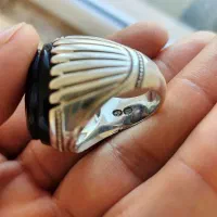 انگشتر نقره عقیق کبود دو رنگ یمنی رخ درویش دستساز|جواهرات|اردبیل, |دیوار