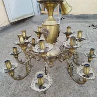 لوستر قدیمی برنجی و استیل