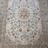 یک جفت فرش دستبافت یه خفتی کف ابریشم اصفهان 6 متری|فرش|اصفهان, شاهزید|دیوار