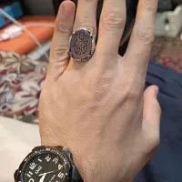 انگوشتر عقیق پرتقالی لانه زنبوری معدنی دستساز|جواهرات|تهران, تهرانسر شرقی|دیوار