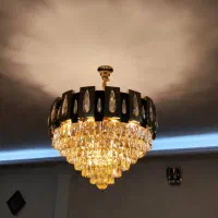 لوستر کریستالی با بدنه استیل|لوستر و چراغ آویز|تهران, ائمه اطهار|دیوار