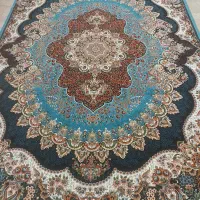 فرش امیرزاده دوتا12متری 700شانه فیروزه ای