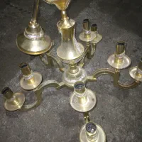 لوستر برنجی با روکش طلا