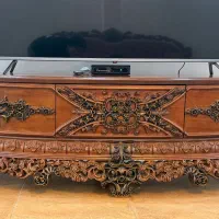 میز تلوزیون تمام چوب راش سفارشی