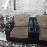 مبلمان راحتی ۹ نفره چرمی|مبلمان خانگی و میز عسلی|زنجان, |دیوار