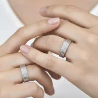 حلقه های ست نقره در مدلهای مختلف مثل طلا