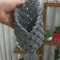 گلدان دیوار کوب مکرومه