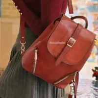 کوله چرم دستدوز