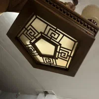 لوستر چوبی شرکتی دو‌عدد