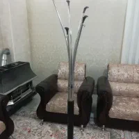 پرده و چوب لباسی  در حد نو