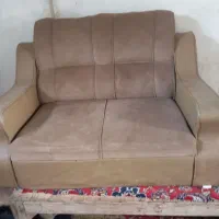 مبل چرمی یک عدد دونفری دوعدد یک نفری  خیلی تمیز|مبلمان خانگی و میز عسلی|آق قلا, |دیوار