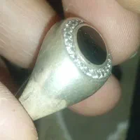 انگشتر نقره با نگین اونیکس و مخراجکاری بلریان|جواهرات|کاشمر, |دیوار