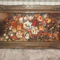 تابلو گل فرش ماشینی