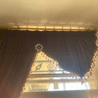 پرده مخمل قهوه ایی