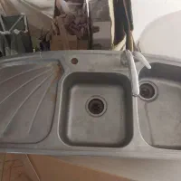 سینک دو لگن و شیر اهرمی