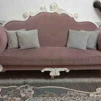 مبلمان 8 نفره چوب راش همراه میز