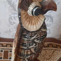 یک عدد مجسمه چوبی جغد دکوری