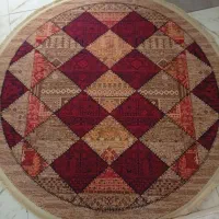 قالیچه دایره نو چند ماهه خریدم|فرش|هشتگرد, فاز ۳ مهستان|دیوار