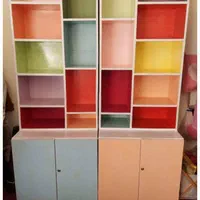 ۲عدد کتابخانه در۲رنک آبی وگل بهی