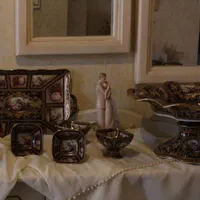 ظرف سینی پیاله قاشق بستنی خوری لمونژ دکوری قهوه ای|ظروف سرو و پذیرایی|مشهد, کوشش|دیوار