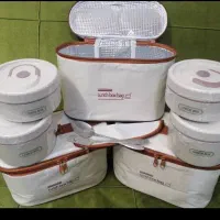 لانچ باکس ۴ تیکه همراه با قاشق و چنگال و ساک مخص