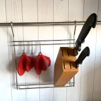 ۵ تکه نظم دهنده آشپزخانه +۳ قلاب(استیل اصل ترکیه)