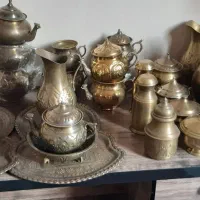 تنوره و دسته سماور ذغالی پارچ سینی ورشو چراغ نفتی|کلکسیون و سرگرمی|تهران, شهران جنوبی|دیوار