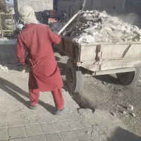 حمل و نقل شن و ماسه نخاله با تراکتور