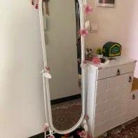 آینه قدی(مدل گل رز صورتی)