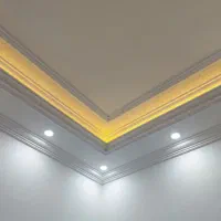 گچکاری وگچبری نورمخفی طرح کناف با گچ کاری لکه گیری|خدمات پیشه و مهارت|الشتر, |دیوار