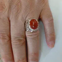 انگشتر عقیق یمنی اصل پرتقال|جواهرات|سمنان, |دیوار