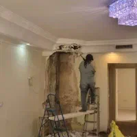 گچ کارگچکاری تخریب شومینه تخریبچی لکه گیرکناف کاشی