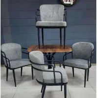 میز و صندلی صدفی فلزی رستورانی نهارخوری پلاستیکی|میز و صندلی غذاخوری|مشهد, عامل|دیوار