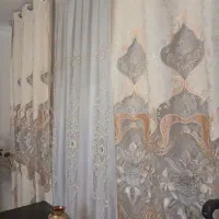 پرده پذیرایی دو لایه کاملا سالم دو عدد
