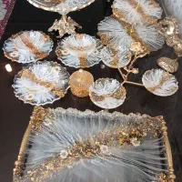 ظروف پذیرایی رزینی طرح حریر وگل بابونه