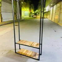 رگال مشکی تمام فلز|بندرخت و رخت‌آویز|قم, منبع آب|دیوار