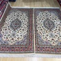 فرش ۴ متری جفت اردکان کرم حاشیه پوست پیازی