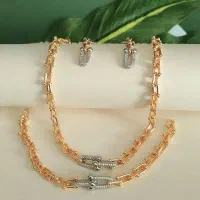 ست تیفانی مشابه طلا با نگین های ظریف|جواهرات|قزوین, |دیوار