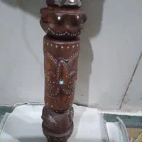 میانه قلیون چوب سرخ نقره کوب