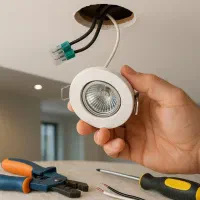 برق کار تعمیرات آیفون تصویری نصب هالوژن