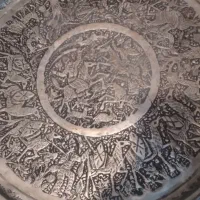 مجمع مسی گرد قلم کاری دست قدیمی قطر ۷۰