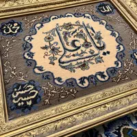 تابلو فرش دستبافت با قاب منبتکاری شده