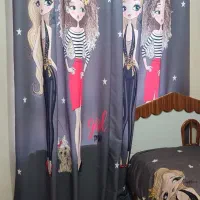 ست رو تختی و پرده کاملا نو