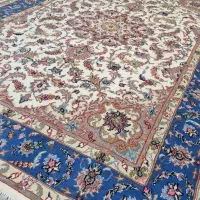 یک جفت فرش ۶ متری دستباف گل ابریشم