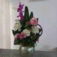 گل مصنوعی با گلدون طرح تَرَک