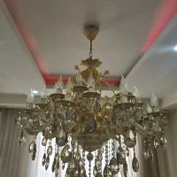 لوستر ۲۵ شاخه تمام برنز